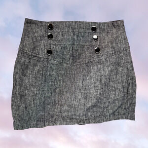 90s Y2k iZ Byer Gray Short Mini WhimsyGoth Office Siren Corporate Goth Skirt  5
